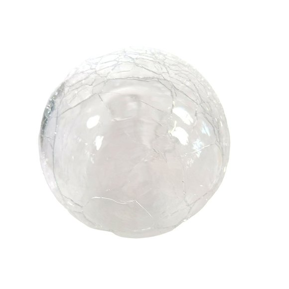 Vintage Clear Crackle Glass Hand Blown Pear 4" Decorative Figurine - Picture 5 of 5